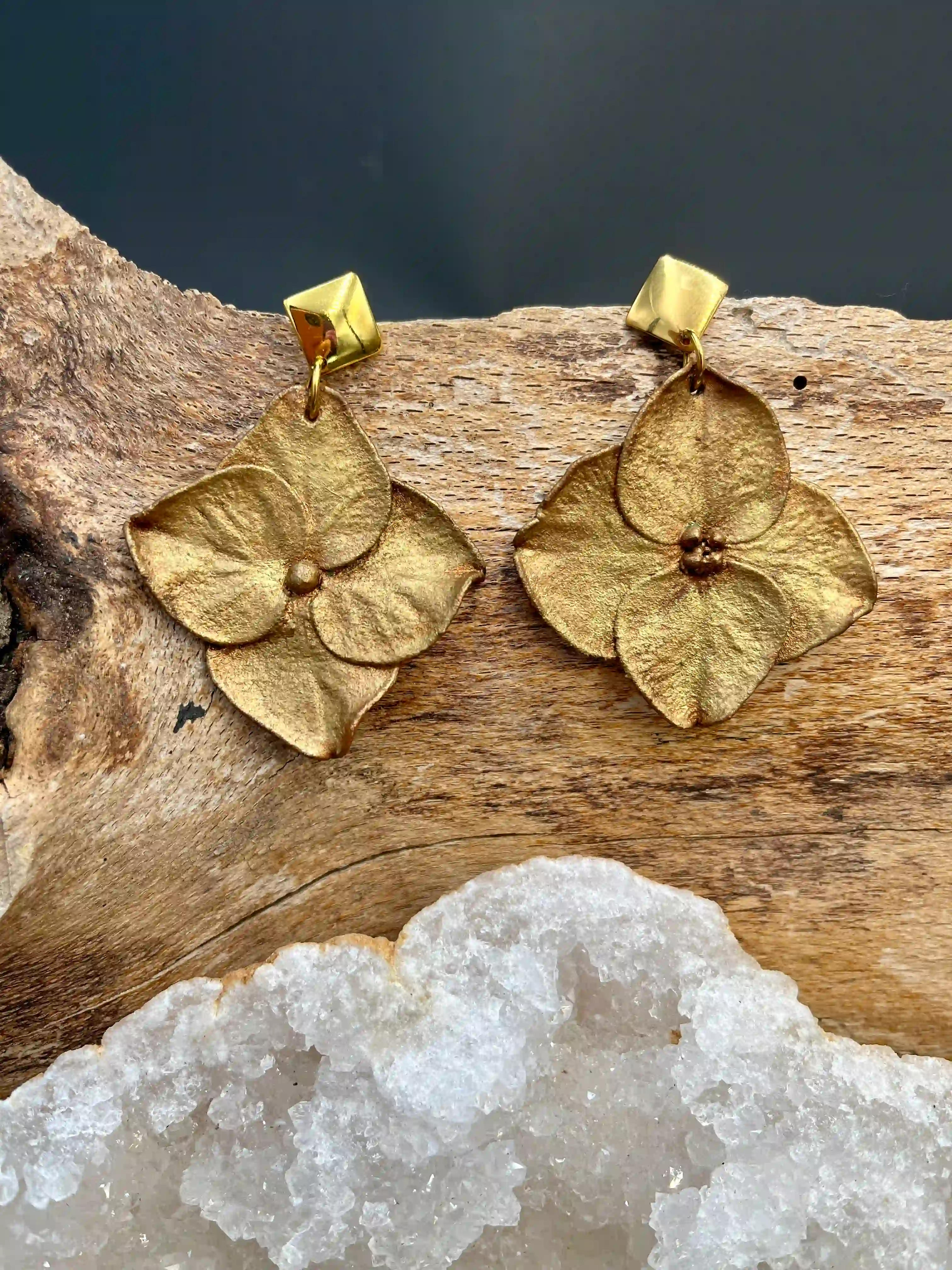 Hortenzie náušnice (No1)