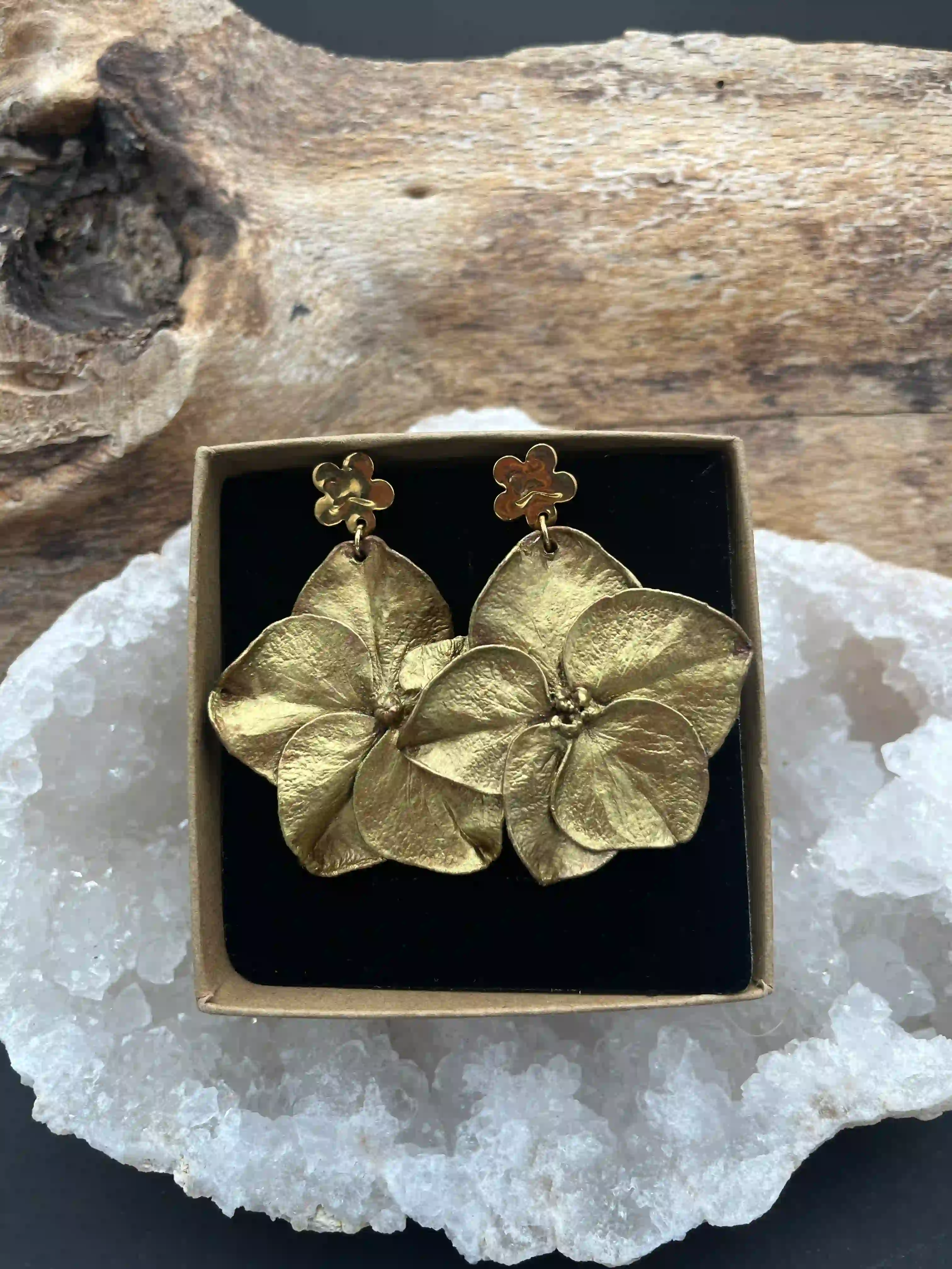 Hortenzie náušnice (No6)