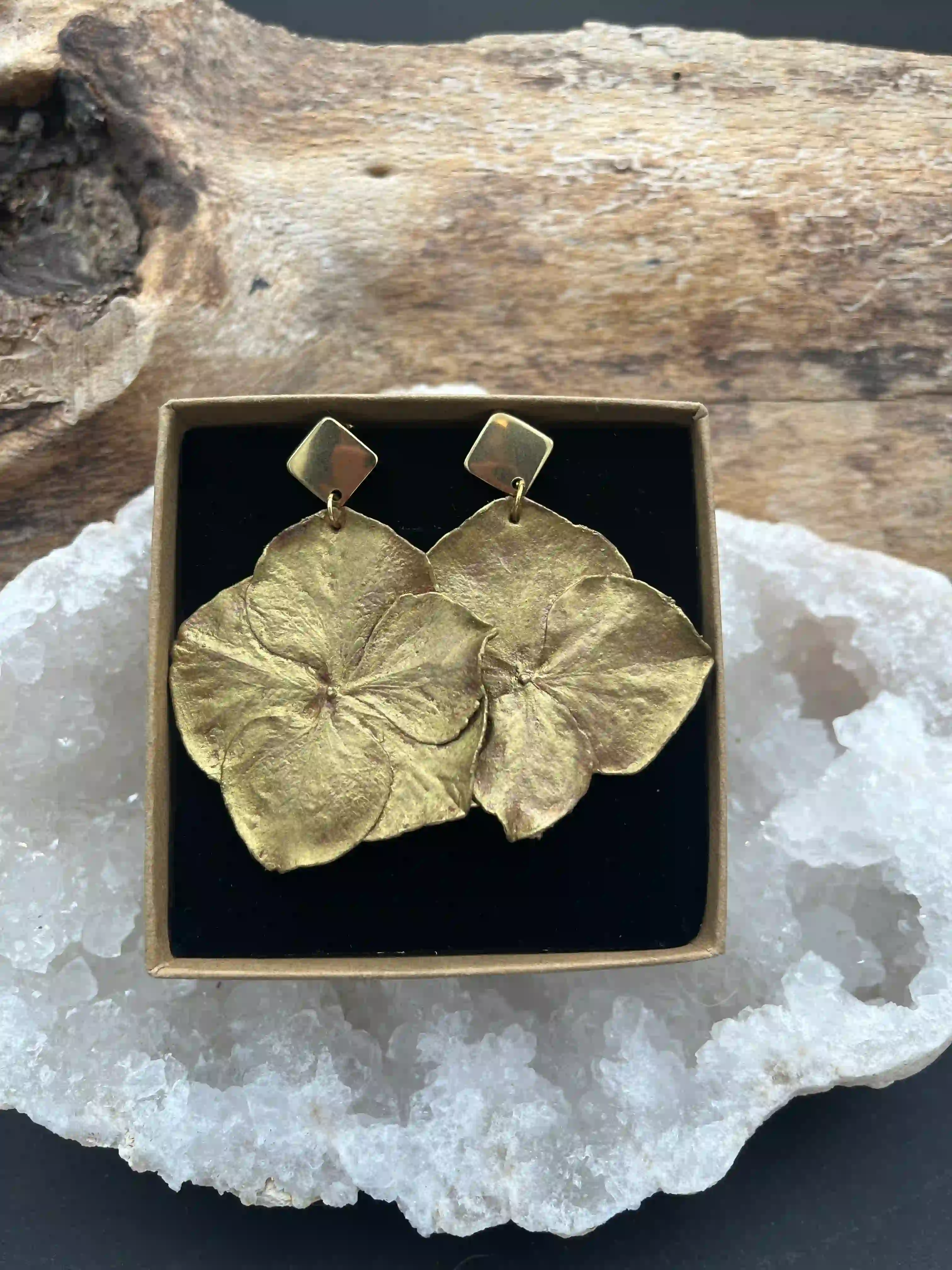 Hortenzie náušnice (No8)