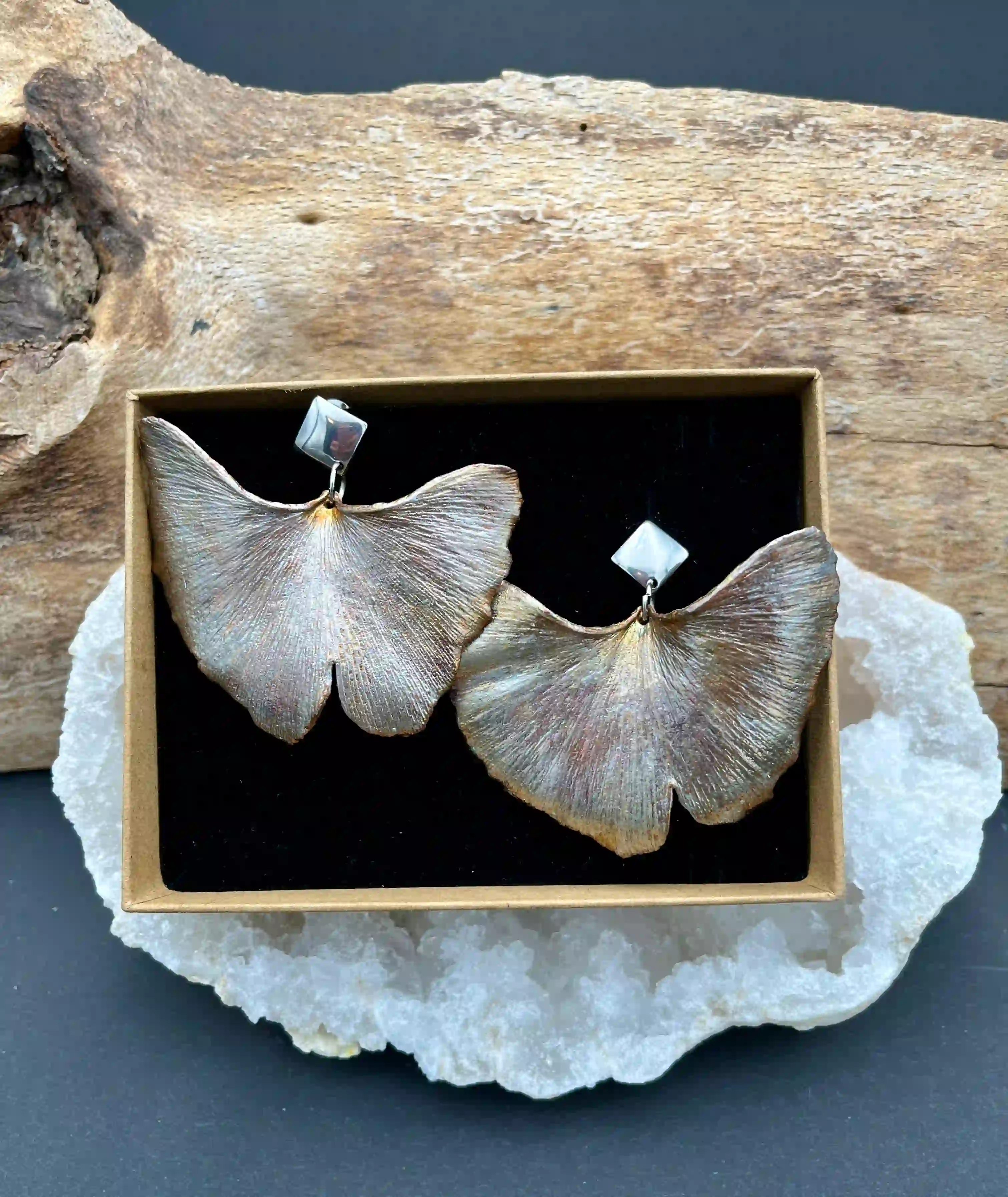 Ginko náušnice (No6)