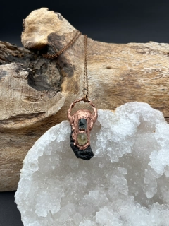 Tektit, topaz, skapolit - náhrdelník